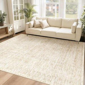 6x9 Area Rugs for Living Room: Washable Moroccan Geometric Boho Rug Farmhouse Non Slip Stain Resistant Large Rug